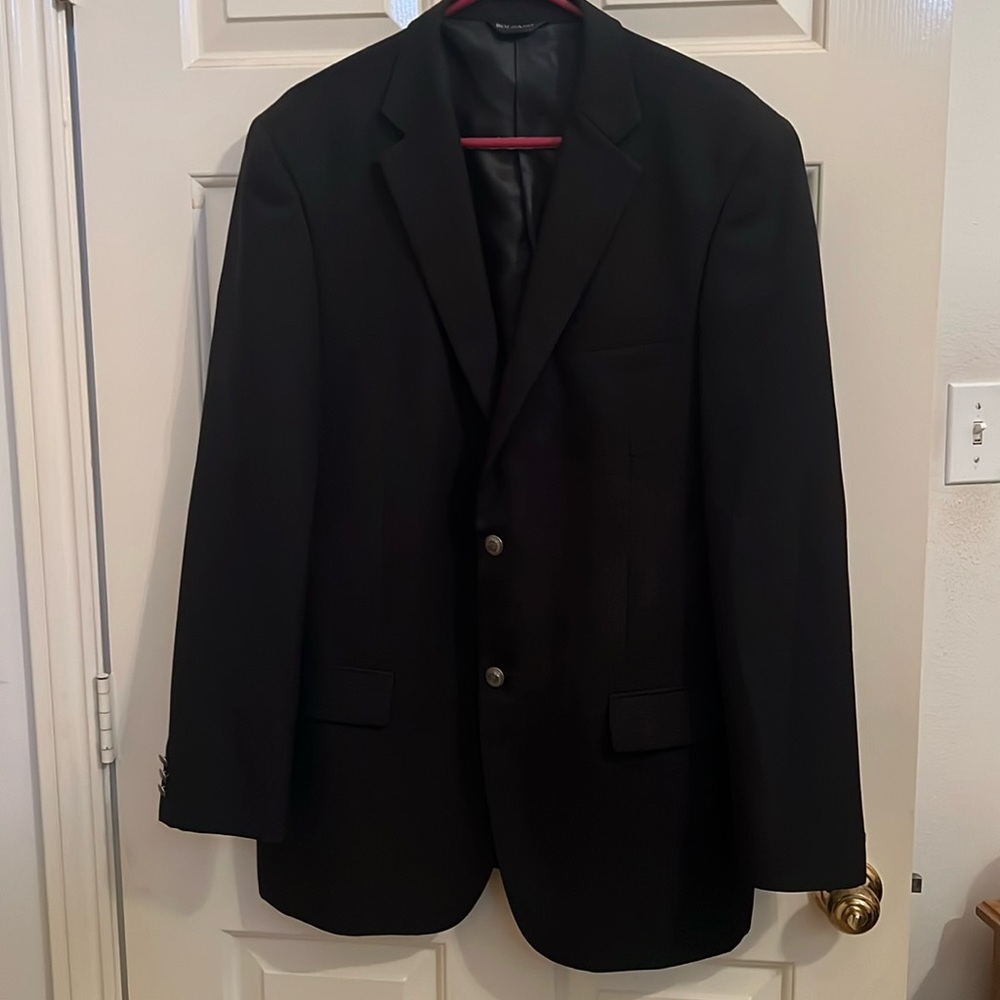 Men’s black sports coat with black lining size 42 long